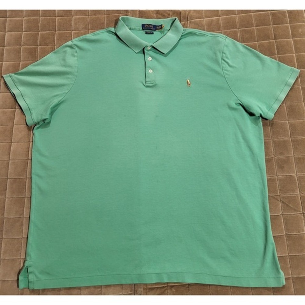 Polo Ralph Lauren Classic Fit Green Short Sleeve Polo Shirt Mens 2XL